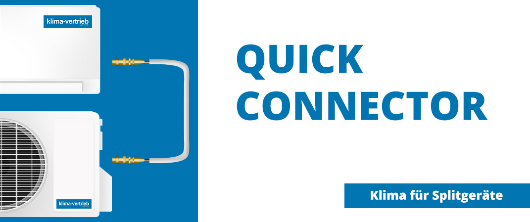 Kältemittelleitung 1/4"+3/8" 3m isoliert mit Quick Connect Anschlussarmaturen