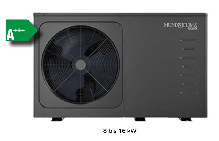 Mundoclima Monoblock MUAMR-08-H14 Luft Wasser Wärmepumpe R290