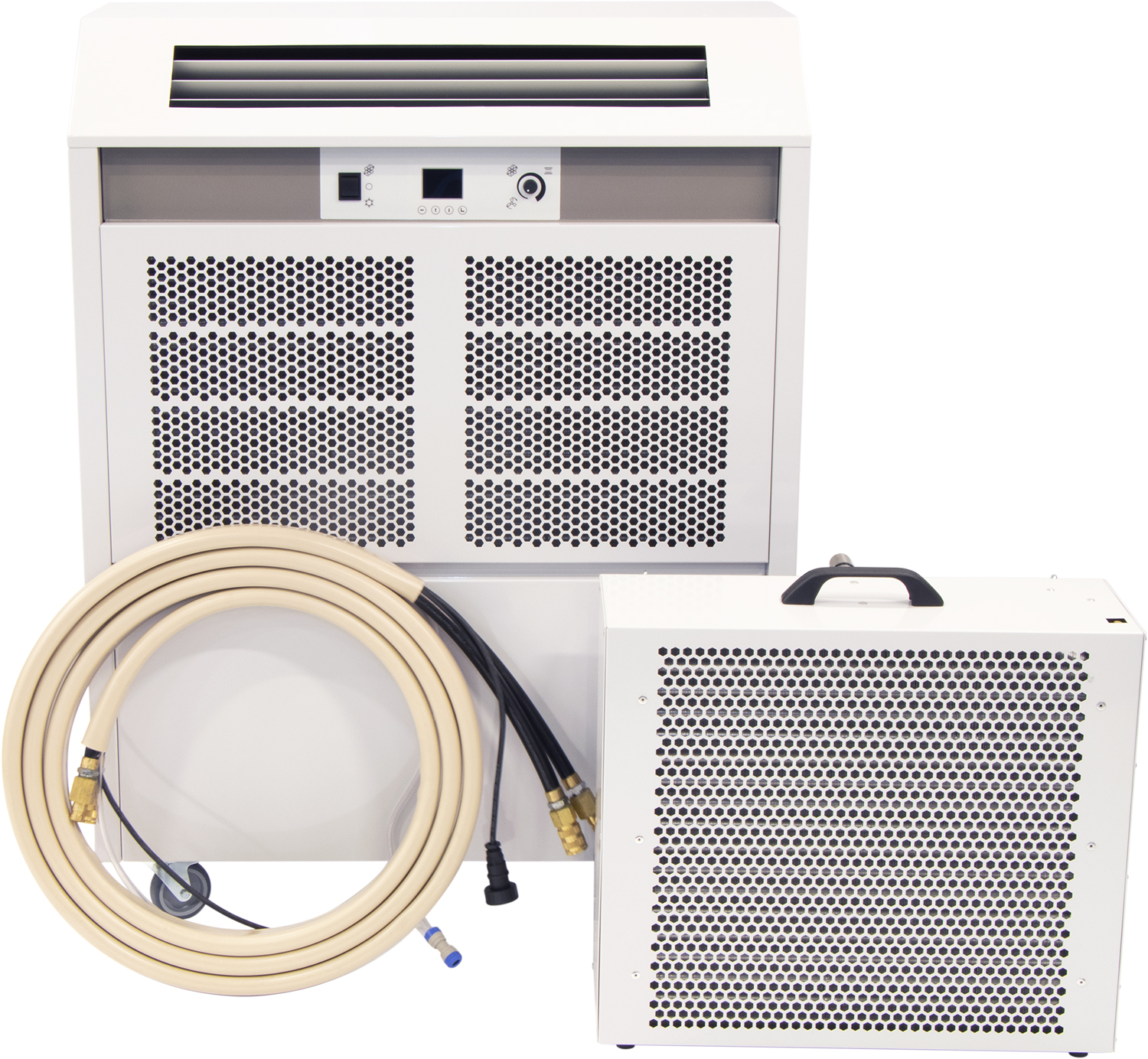 ACT-7-total-connection-tube Dantherm ACT 7 mobiles Industrie Splitklimagerät 7,0 kW mit 10m Leitung