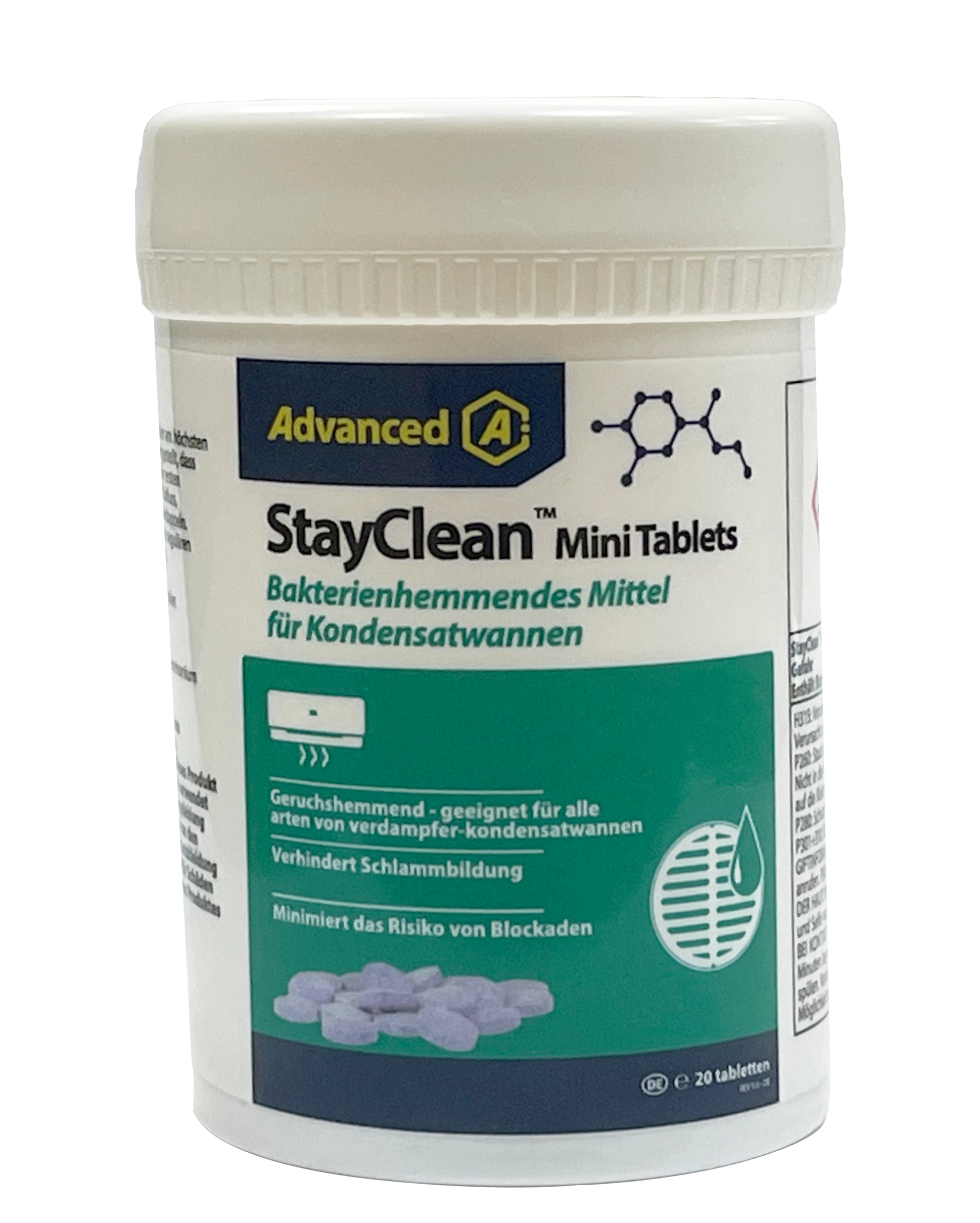 StayClean™ Mini Tablets Gegen Bakterien in der Kondensatwanne